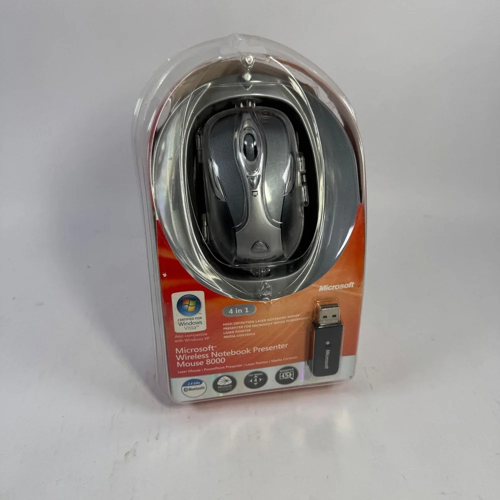 Microsoft Wireless Notebook Presenter Mouse 8000 4 in 1 Laser USB Bluetooth‎
